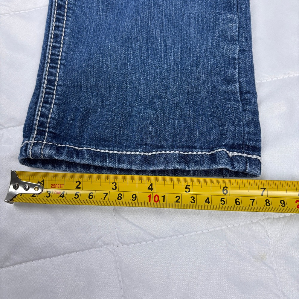 ND Weekend Y2K Low Rise Capri Jeans Embellished Cross Bling Women 6 - Picture 13 of 14
